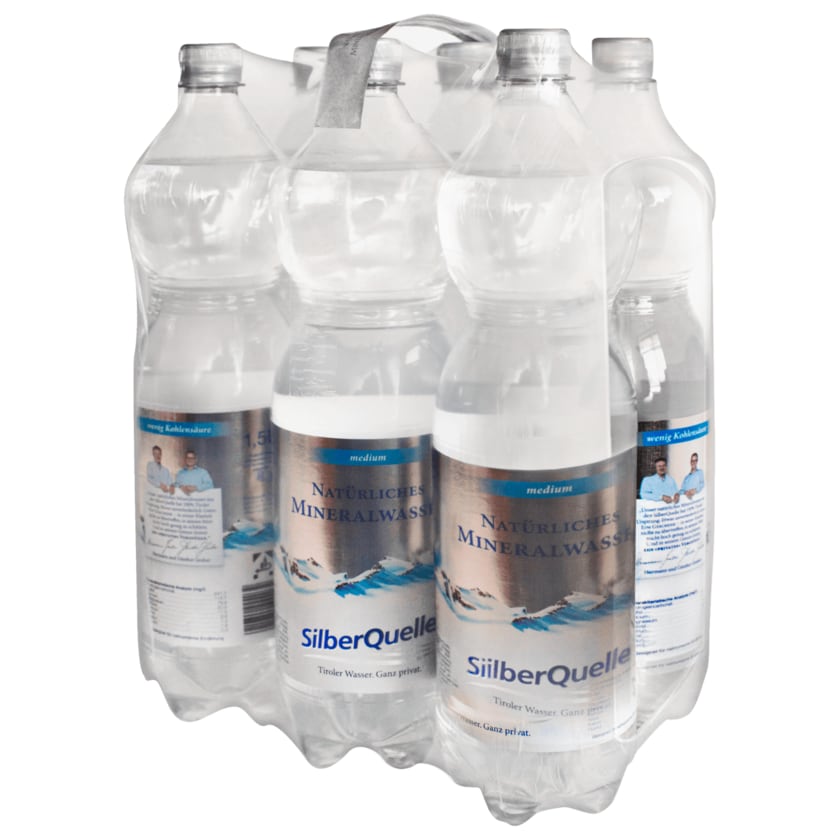 Silberquelle Mineralwasser medium 6x1,5l